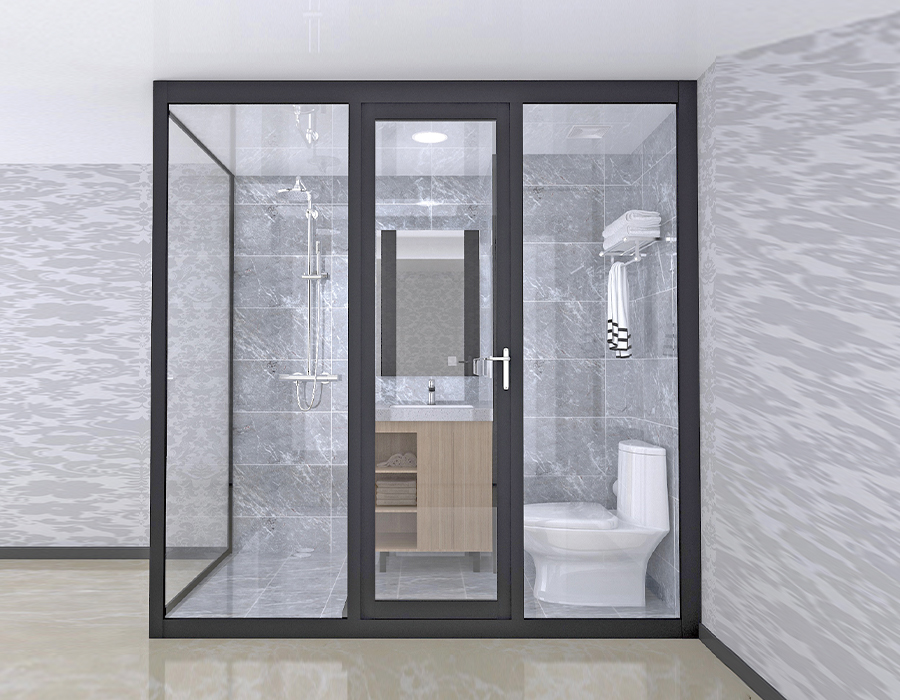 Buitenmuurglasmontage badkamer