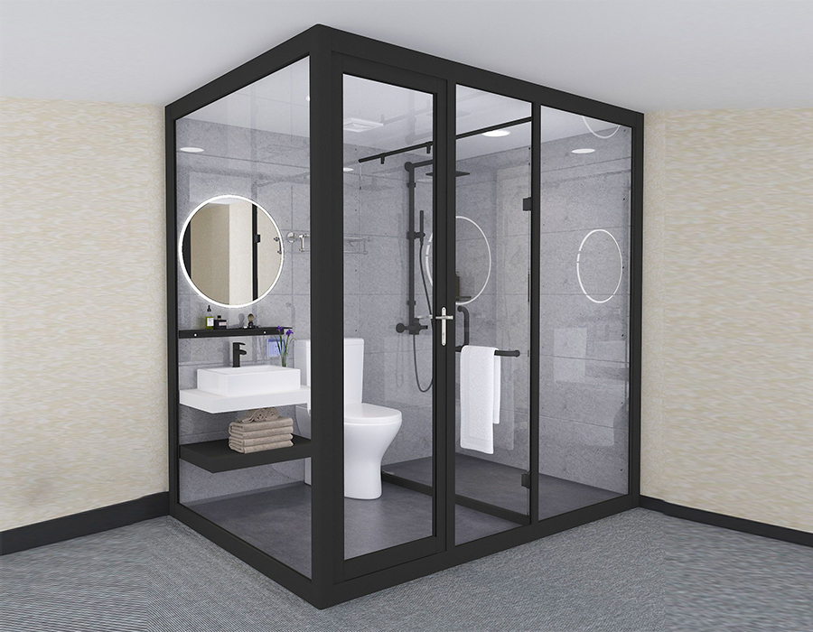 Buitenmuurglasmontage badkamer